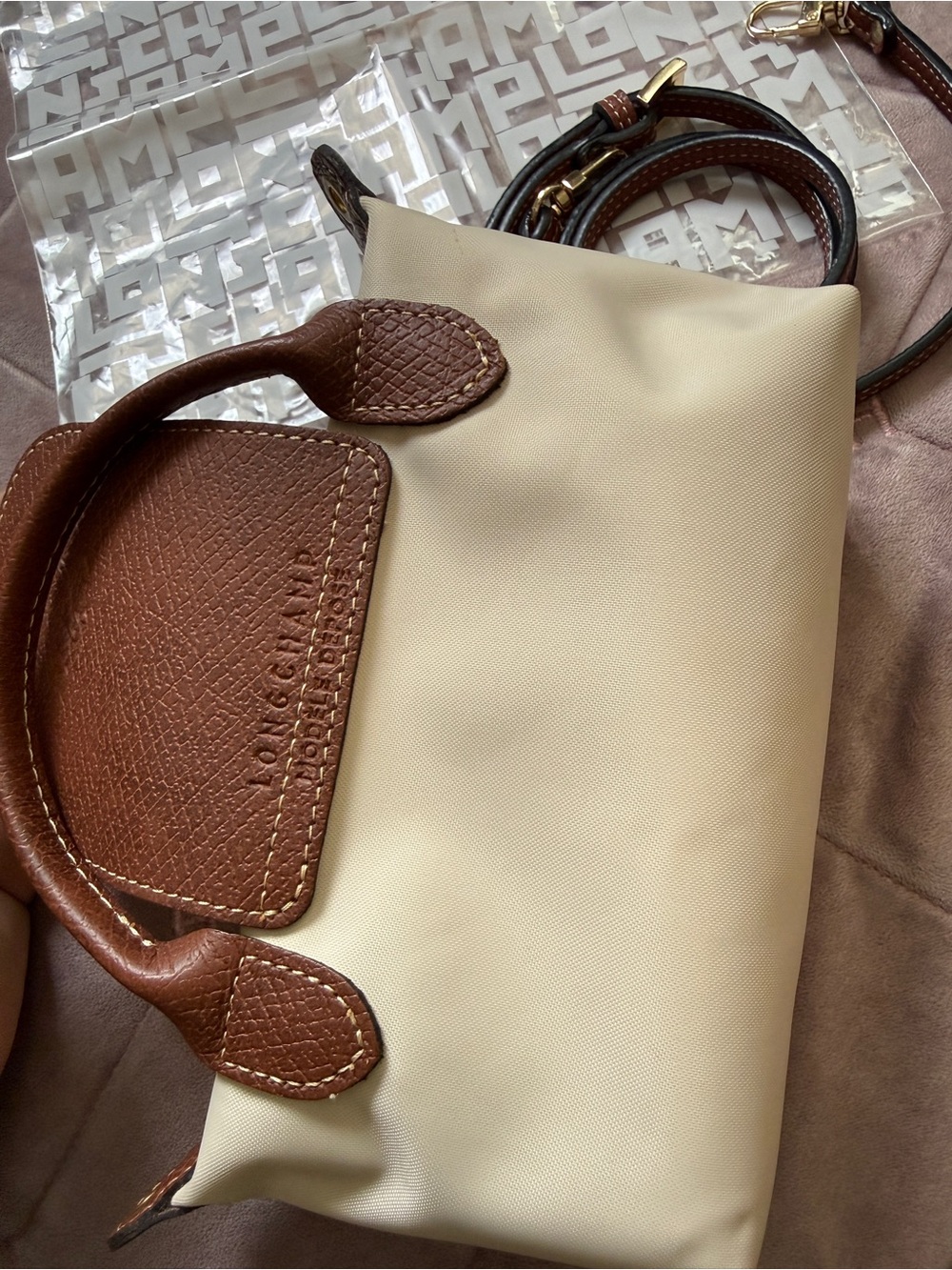 LE PLIAGE ORIGINAL POUCH WITH HANDLE (converted to crossbody) - Picture 5 of 15